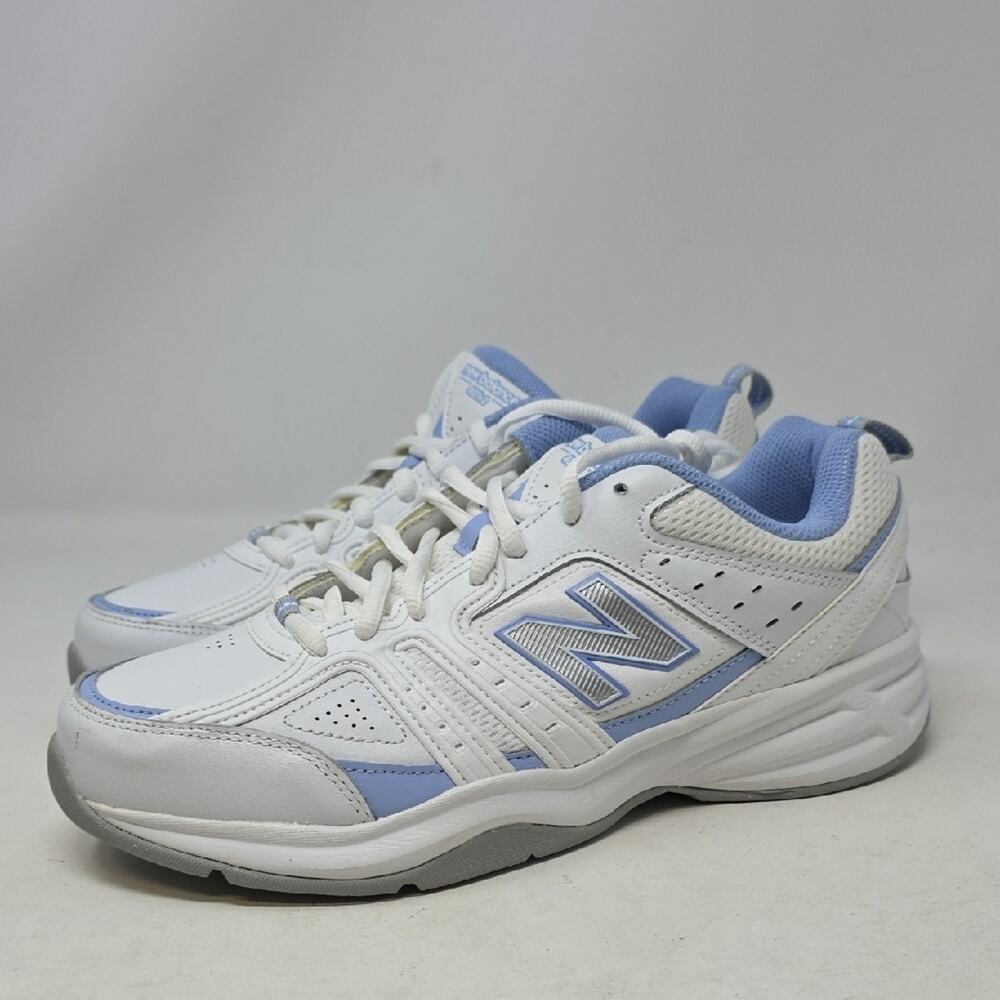 New Balance Women's White and Light Blue Sneakers Size 9